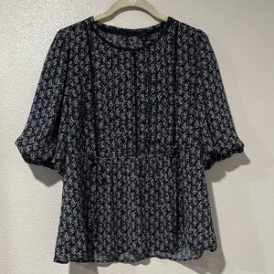 Ann Taylor Petite Floral Blouse
